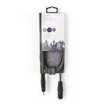 Nedis Balanced Audio Cable | XLR 3-Pin Male | 3.5 mm Male | Nickel Plated | 1.50 m | Round | PVC | Dark Grey | Carton Sleeve Nedis Balanced Audio Cable | XLR 3-Pin Male | 3.5 mm Male | Nickel Plated | 1.50 m | Round | PVC | Dark Grey | Carton Sleeve