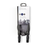 Nedis DMX Adapter Cable | XLR 3-Pin Male | XLR 3-Pin Female | Nickel Plated | 1.50 m | Round | PVC | Dark Grey | Carton Sleeve