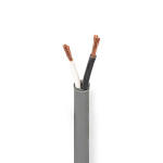 Nedis Speaker Cable | 2 x 2.50 mm² | Copper | 100.0 m | Round | PVC | Dark Grey | Reel