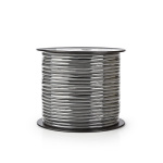 Nedis Speaker Cable | 2 x 2.50 mm² | Copper | 100.0 m | Round | PVC | Dark Grey | Reel