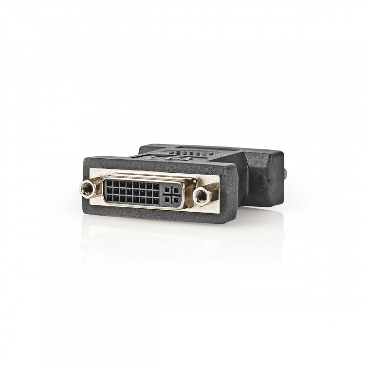 Nedis DVI Adapter | DVI-I 24+5-Pin Female | DVI-I 24+5-Pin Female | Nickel Plated | Straight | PVC | Black | Polybag