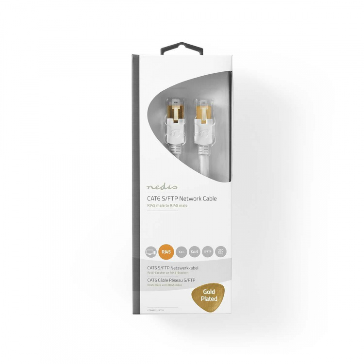 Nedis CAT6 Cable | RJ45 Male | RJ45 Male | S/FTP | 1.50 m | Round | LSZH / PVC | White | Window Box