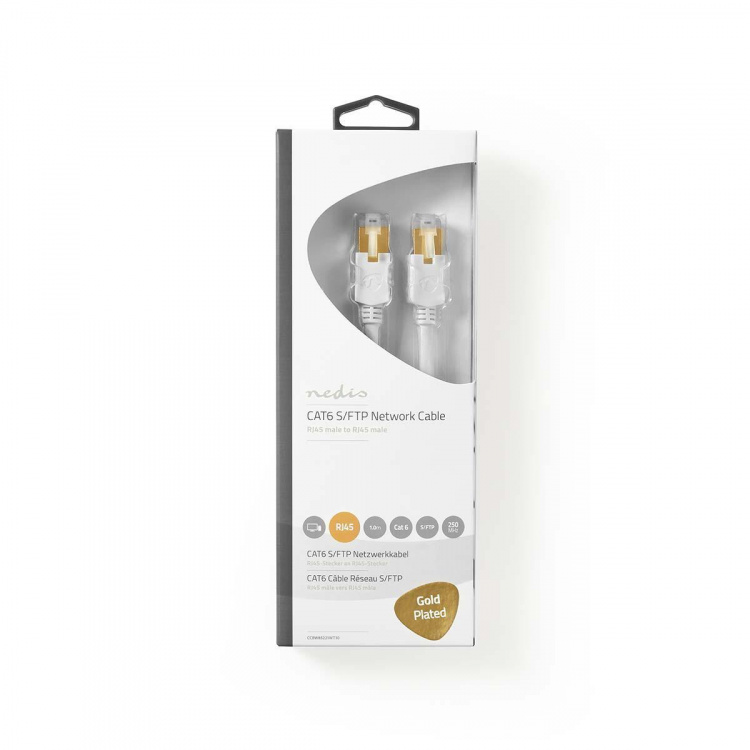 Nedis CAT6 Cable | RJ45 Male | RJ45 Male | S/FTP | 1.00 m | Round | LSZH | White | Window Box