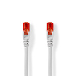 Nedis CAT6 Cable | RJ45 Male | RJ45 Male | U/UTP | 0.25 m | Round | PVC | White | Polybag