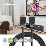Nedis Ultra High Speed HDMI™ Cable | HDMI™ Connector | HDMI™ Connector | 8K@60Hz | 48 Gbps | 2.00 m | Round | 6.5 mm | Anthracite | Box Nedis Ultra High Speed HDMI™ Cable | HDMI™ Connector | HDMI™ Connector | 8K@60Hz | 48 Gbps | 2.00 m | Round | 6.5 mm | Anthracite | Box