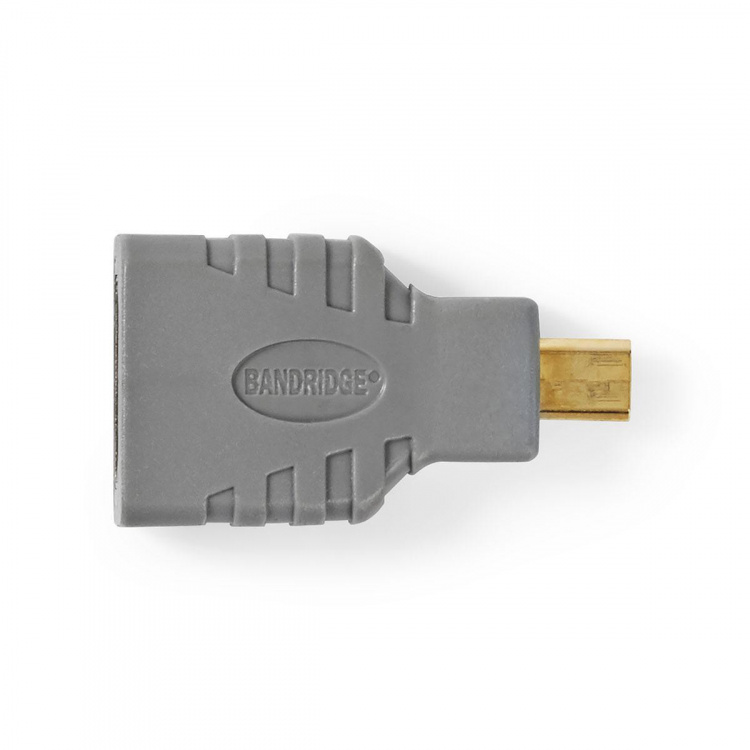 Bandridge HDMI Adapter | HDMI Micro Connector - HDMI Female | Grey