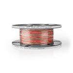 Nedis Speaker Cable | 2 x 0.75 mm² | Copper | 100.0 m | Round | PVC | Transparent | Reel