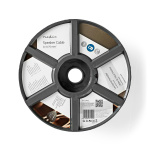 Nedis Speaker Cable | 2 x 0.75 mm² | Copper | 100.0 m | Round | PVC | Transparent | Reel