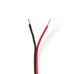 Nedis Speaker Cable | 2 x 0.75 mm² | Copper | 100.0 m | Round | PVC | Black / Red | Reel Nedis Speaker Cable | 2 x 0.75 mm² | Copper | 100.0 m | Round | PVC | Black / Red | Reel