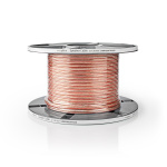 Nedis Speaker Cable | 2 x 1.50 mm² | Copper | 100.0 m | Round | PVC | Transparent | Reel