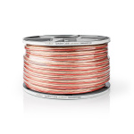 Nedis Speaker Cable | 2 x 4.00 mm² | Copper | 100.0 m | Round | PVC | Transparent | Reel Nedis Speaker Cable | 2 x 4.00 mm² | Copper | 100.0 m | Round | PVC | Transparent | Reel