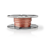 Nedis Speaker Cable | 2 x 4.00 mm² | Copper | 15.0 m | Round | PVC | Transparent | Reel