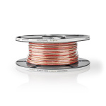 Nedis Speaker Cable | 2 x 4.00 mm² | Copper | 25.0 m | Round | PVC | Transparent | Reel Nedis Speaker Cable | 2 x 4.00 mm² | Copper | 25.0 m | Round | PVC | Transparent | Reel