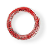 Nedis Speaker Cable | 2x 0.75 mm² | CCA | 25.0 m | Round | PVC | Black / Red | Wrap