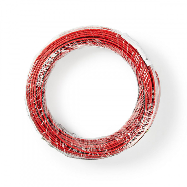 Nedis Speaker Cable | 2x 0.75 mm² | CCA | 25.0 m | Round | PVC | Black / Red | Wrap