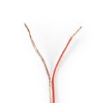 Nedis Speaker Cable | 2 x 0.75 mm² | CCA | 15.0 m | Round | PVC | Transparent | Wrap
