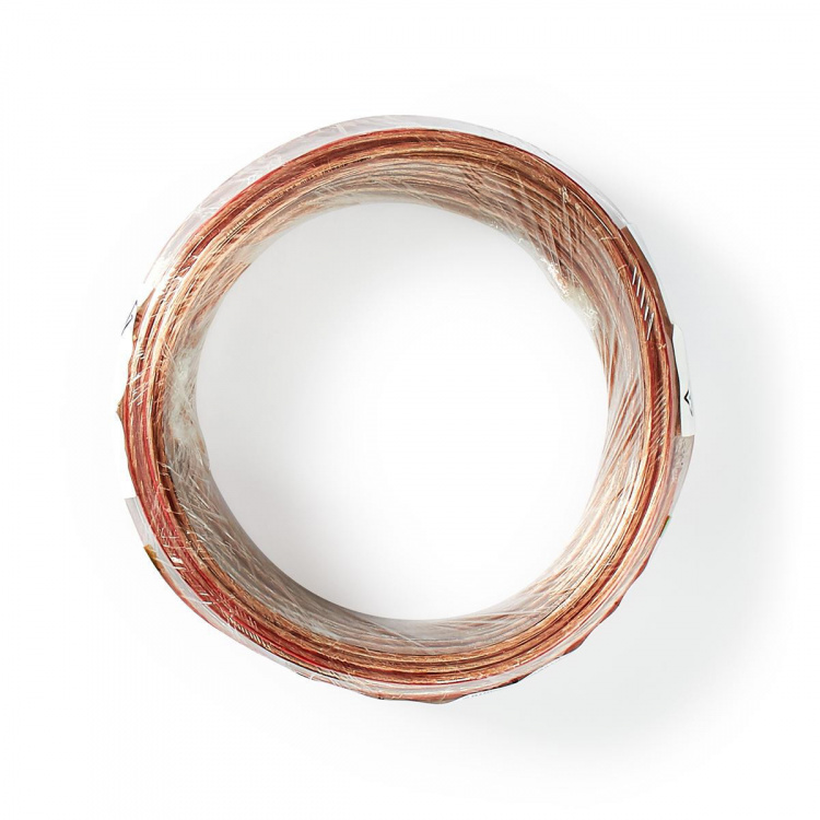 Nedis Speaker Cable | 2 x 0.75 mm² | CCA | 15.0 m | Round | PVC | Transparent | Wrap