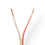 Nedis Speaker Cable | 2 x 2.50 mm² | CCA | 100.0 m | Round | PVC | Transparent | Wrap