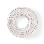 Nedis Speaker Cable | 2 x 2.50 mm² | CCA | 100.0 m | Round | PVC | White | Wrap