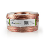 Nedis Speaker Cable | 2 x 6.00 mm² | CCA | 25.0 m | Round | PVC | Transparent | Wrap Nedis Speaker Cable | 2 x 6.00 mm² | CCA | 25.0 m | Round | PVC | Transparent | Wrap
