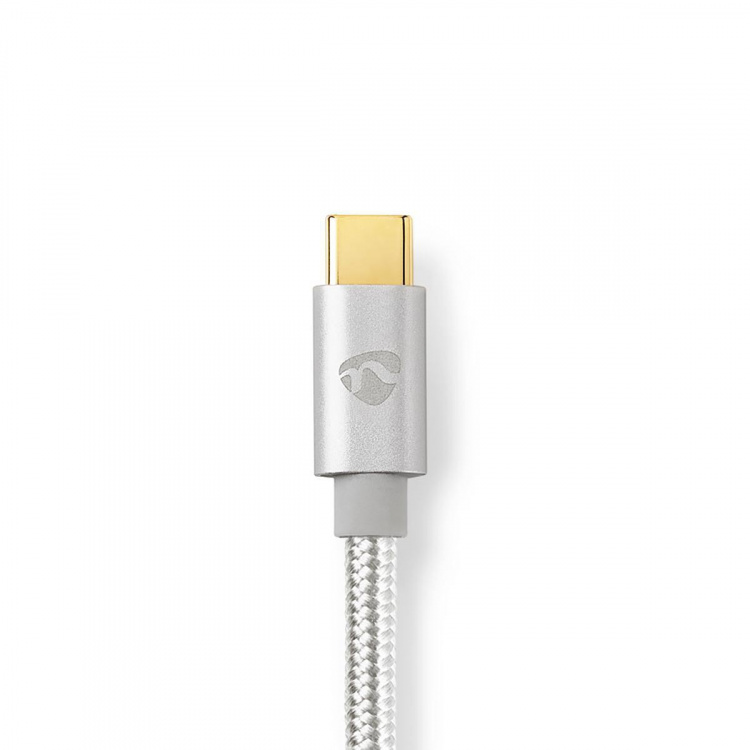 Nedis Lightning Cable | USB 2.0 | Apple Lightning 8-Pin | USB-C™ Male | 480 Mbps | Gold Plated | 1.00 m | Round | Braided / Nylon | Aluminium / Silver | Cover Window Box Nedis Lightning Cable | USB 2.0 | Apple Lightning 8-Pin | USB-C™ Male | 480 Mbps | Gold Plated | 1.00 m | Round | Braided / Nylon | Aluminium / Silver | Cover Window Box