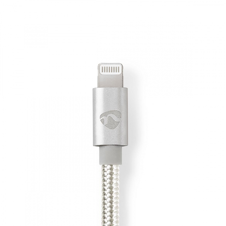 Nedis Lightning Cable | USB 2.0 | Apple Lightning 8-Pin | USB-C™ Male | 480 Mbps | Gold Plated | 1.00 m | Round | Braided / Nylon | Aluminium / Silver | Cover Window Box Nedis Lightning Cable | USB 2.0 | Apple Lightning 8-Pin | USB-C™ Male | 480 Mbps | Gold Plated | 1.00 m | Round | Braided / Nylon | Aluminium / Silver | Cover Window Box