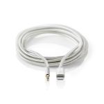 Nedis Lightning Adapter | Apple Lightning 8-Pin | 3.5 mm Male | Gold Plated | 1.00 m | Round | Nylon | Cover Window Box
