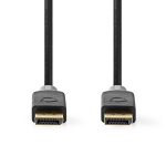 Nedis DisplayPort Cable | DisplayPort Male | DisplayPort Male | 8K@60Hz | Gold Plated | 2.00 m | Round | PVC | Anthracite | Box