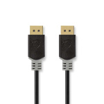 Nedis DisplayPort Cable | DisplayPort Male | DisplayPort Male | 8K@60Hz | Gold Plated | 3.00 m | Round | PVC | Anthracite | Box