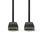 Nedis DisplayPort Cable | DisplayPort Male | DisplayPort Male | 8K@60Hz | Gold Plated | 3.00 m | Round | PVC | Black | Box