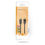 Nedis DisplayPort Cable | DisplayPort Male | DisplayPort Male | 8K@60Hz | Gold Plated | 3.00 m | Round | PVC | Black | Box