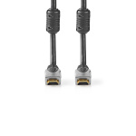 Nedis High Speed HDMI™ Cable with Ethernet | HDMI™ Connector | HDMI™ Connector | 4K@60Hz | 18 Gbps | 2.50 m | Round | PVC | Anthracite | Box