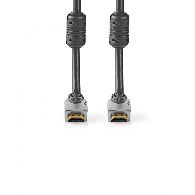 Nedis High Speed HDMI™ Cable with Ethernet | HDMI™ Connector | HDMI™ Connector | 4K@60Hz | 18 Gbps | 2.50 m | Round | PVC | Anthracite | Box