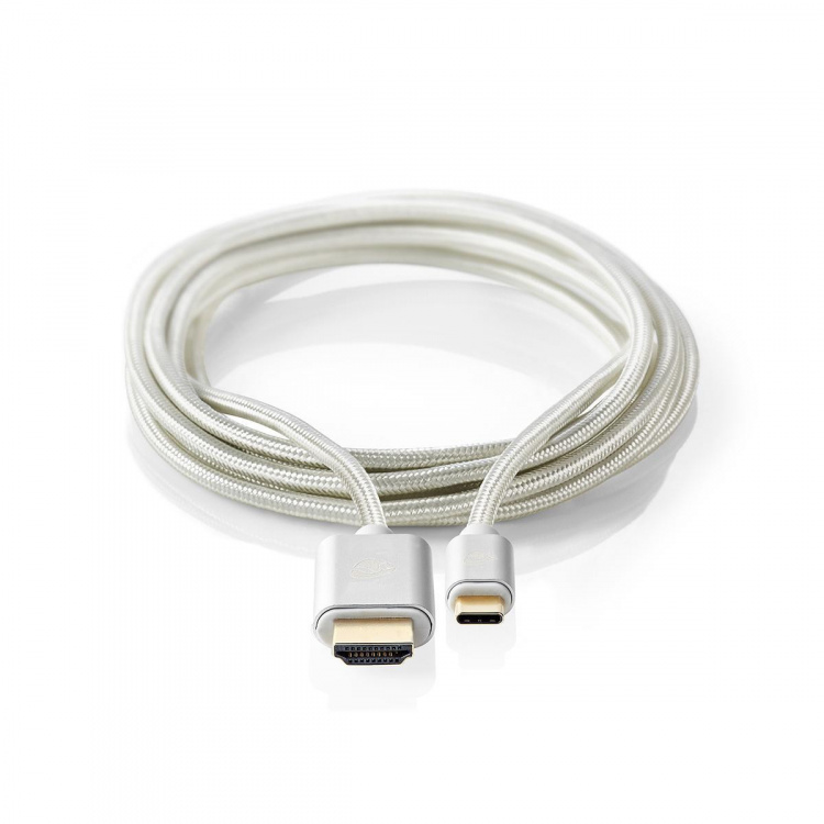 Nedis USB Adapter | USB 3.2 Gen 1 | USB-C™ Male | HDMI™ Connector | 18 Gbps | 2.00 m | Round | Gold Plated | Braided / Nylon | Aluminium | Cover Window Box Nedis USB Adapter | USB 3.2 Gen 1 | USB-C™ Male | HDMI™ Connector | 18 Gbps | 2.00 m | Round | Gold Plated | Braided / Nylon | Aluminium | Cover Window Box