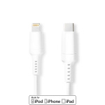Nedis Lightning Cable | USB 2.0 | Apple Lightning 8-Pin | USB-C™ Male | 480 Mbps | Nickel Plated | 1.00 m | Round | PVC | White | Box Nedis Lightning Cable | USB 2.0 | Apple Lightning 8-Pin | USB-C™ Male | 480 Mbps | Nickel Plated | 1.00 m | Round | PVC | White | Box