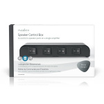 Nedis Speaker Control Switchbox | 4 port(s) | Terminal Clamps | Speaker impedance: 4-16 Ohm | Maximum load per channel: 200 W | Aluminium | Black