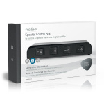 Nedis Speaker Control Switchbox | 4 port(s) | Terminal Screws | Speaker impedance: 4-16 Ohm | Maximum load per channel: 200 W | Aluminium | Black