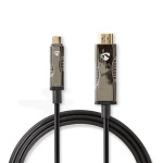 Nedis Active Optical USB Cable | USB-C™ Male | HDMI™ Connector | 18 Gbps | 30.0 m | Round | PVC | Black | Gift Box
