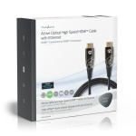 Nedis Active Optical High Speed HDMI™ Cable with Ethernet | HDMI™ Connector | HDMI™ Connector | 4K@60Hz | 18 Gbps | 15.0 m | Round | PVC | Black | Gift Box Nedis Active Optical High Speed HDMI™ Cable with Ethernet | HDMI™ Connector | HDMI™ Connector | 4K@60Hz | 18 Gbps | 15.0 m | Round | PVC | Black | Gift Box