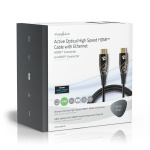 Nedis Active Optical High Speed HDMI™ Cable with Ethernet | HDMI™ Connector | HDMI™ Connector | 4K@60Hz | 18 Gbps | 30.0 m | Round | PVC | Black | Gift Box