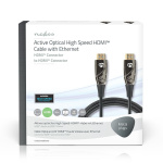Nedis Active Optical High Speed HDMI™ Cable with Ethernet | HDMI™ Connector | HDMI™ Connector | 4K@60Hz | 18 Gbps | 50.0 m | Round | PVC | Black | Gift Box