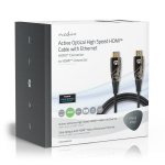 Nedis Active Optical High Speed HDMI™ Cable with Ethernet | HDMI™ Connector | HDMI™ Connector | 4K@60Hz | 18 Gbps | 50.0 m | Round | PVC | Black | Gift Box