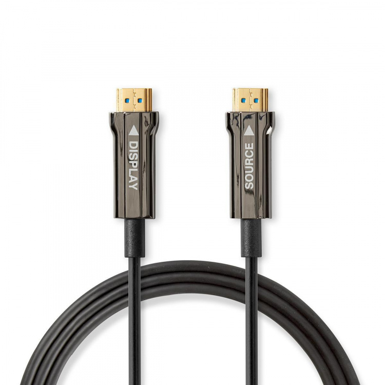 Nedis Active Optical Ultra High Speed HDMI™ Cable with Ethernet | HDMI™ Connector | HDMI™ Connector | 8K@60Hz | 48 Gbps | 100.0 m | Round | PVC | Black | Gift Box