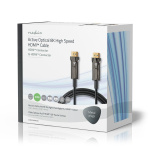 Nedis Active Optical Ultra High Speed HDMI™ Cable with Ethernet | HDMI™ Connector | HDMI™ Connector | 8K@60Hz | 48 Gbps | 30.0 m | Round | PVC | Black | Gift Box Nedis Active Optical Ultra High Speed HDMI™ Cable with Ethernet | HDMI™ Connector | HDMI™ Connector | 8K@60Hz | 48 Gbps | 30.0 m | Round | PVC | Black | Gift Box