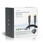 Nedis Active Optical Ultra High Speed HDMI™ Cable with Ethernet | HDMI™ Connector | HDMI™ Connector | 8K@60Hz | 48 Gbps | 30.0 m | Round | PVC | Black | Gift Box Nedis Active Optical Ultra High Speed HDMI™ Cable with Ethernet | HDMI™ Connector | HDMI™ Connector | 8K@60Hz | 48 Gbps | 30.0 m | Round | PVC | Black | Gift Box