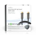 Nedis Active Optical Ultra High Speed HDMI™ Cable with Ethernet | HDMI™ Connector | HDMI™ Connector | 8K@60Hz | 48 Gbps | 40.0 m | Round | PVC | Black | Gift Box Nedis Active Optical Ultra High Speed HDMI™ Cable with Ethernet | HDMI™ Connector | HDMI™ Connector | 8K@60Hz | 48 Gbps | 40.0 m | Round | PVC | Black | Gift Box