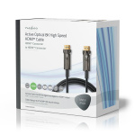 Nedis Active Optical Ultra High Speed HDMI™ Cable with Ethernet | HDMI™ Connector | HDMI™ Connector | 8K@60Hz | 48 Gbps | 50.0 m | Round | PVC | Black | Gift Box Nedis Active Optical Ultra High Speed HDMI™ Cable with Ethernet | HDMI™ Connector | HDMI™ Connector | 8K@60Hz | 48 Gbps | 50.0 m | Round | PVC | Black | Gift Box