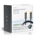 Nedis Active Optical Ultra High Speed HDMI™ Cable with Ethernet | HDMI™ Connector | HDMI™ Connector | 8K@60Hz | 48 Gbps | 50.0 m | Round | PVC | Black | Gift Box Nedis Active Optical Ultra High Speed HDMI™ Cable with Ethernet | HDMI™ Connector | HDMI™ Connector | 8K@60Hz | 48 Gbps | 50.0 m | Round | PVC | Black | Gift Box