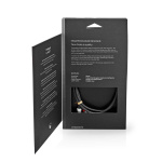 Nedis Stereo Audio Cable | 3.5 mm Male | 2x RCA Male | Gold Plated | 1.00 m | Round | Grey / Gun Metal Grey | Cover Window Box Nedis Stereo Audio Cable | 3.5 mm Male | 2x RCA Male | Gold Plated | 1.00 m | Round | Grey / Gun Metal Grey | Cover Window Box