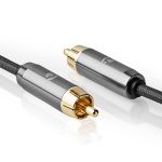 Nedis Subwoofer Cable | RCA Male | RCA Male | Gold Plated | 5.00 m | Round | 4.5 mm | Anthracite / Gun Metal Grey | Cover Box Nedis Subwoofer Cable | RCA Male | RCA Male | Gold Plated | 5.00 m | Round | 4.5 mm | Anthracite / Gun Metal Grey | Cover Box